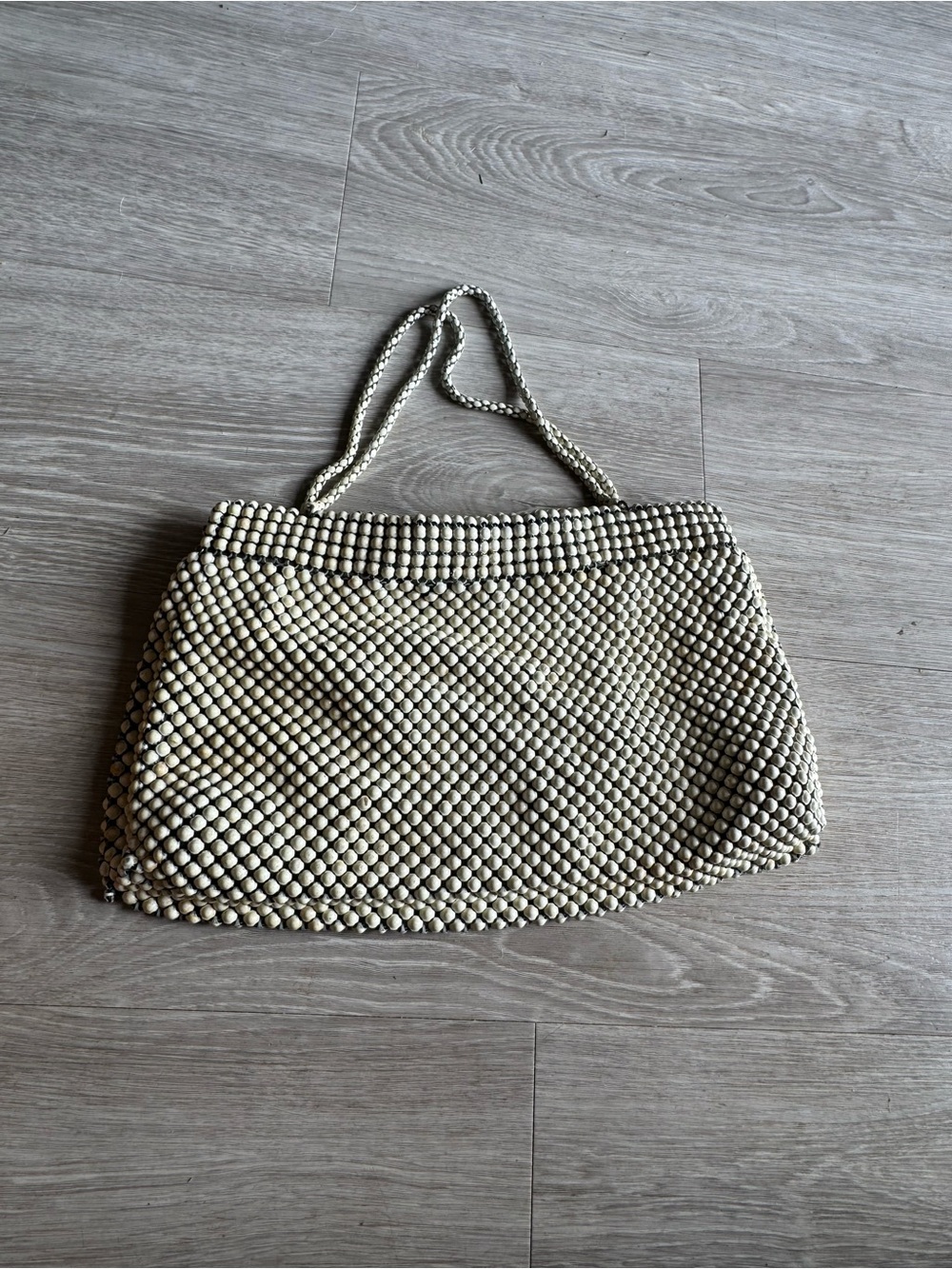 Metal beaded handbag